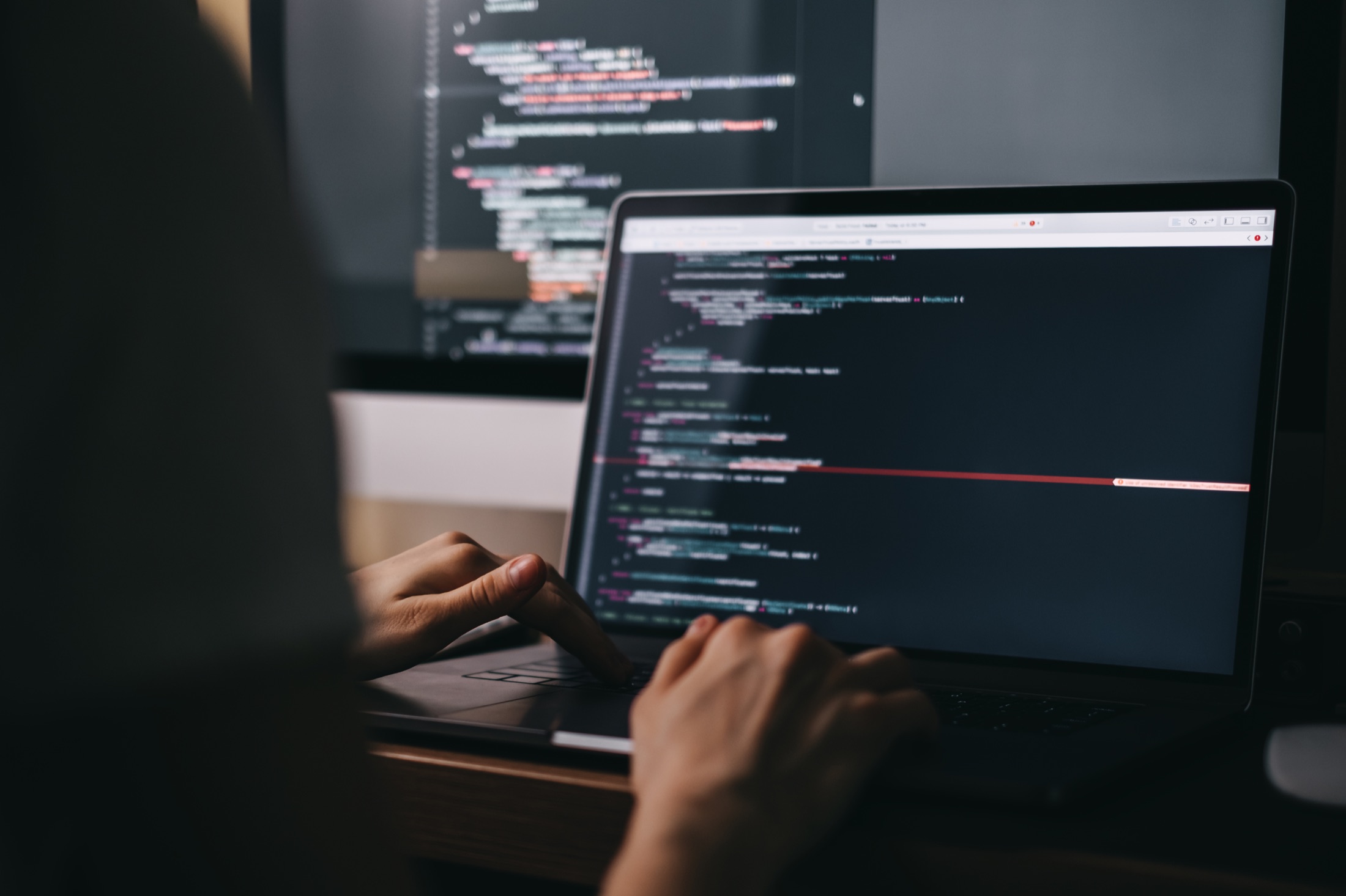 WordPress website design and development work on a laptop