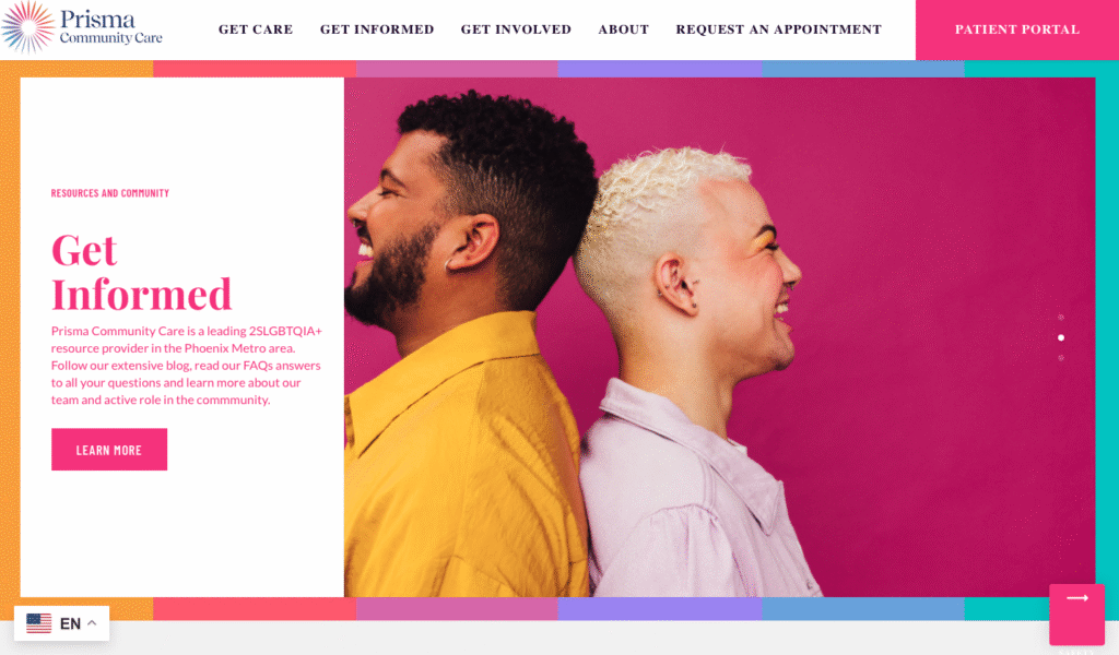 Prisma Care website screenshot