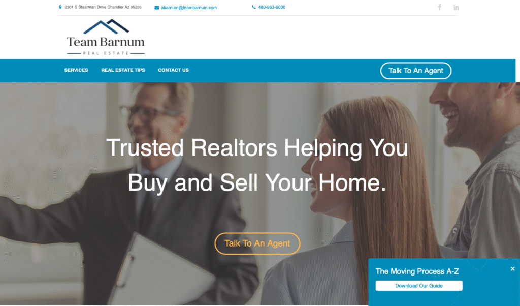 Team Barnum website screenshot