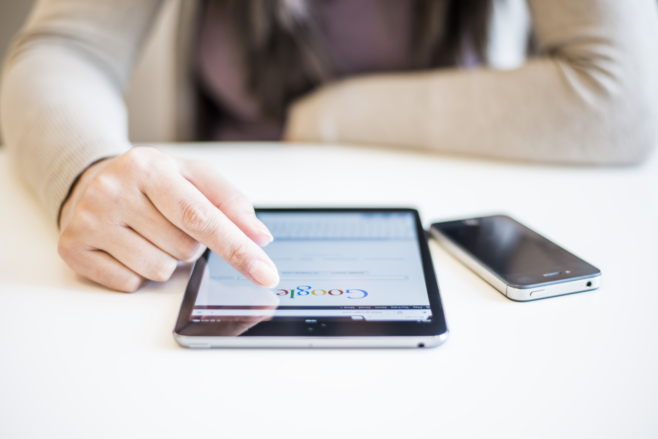 Google search on a tablet as search behavior changes
