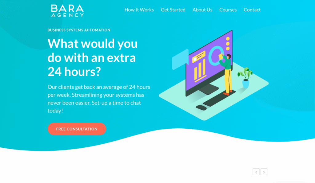 Bara Agency website project screenshot