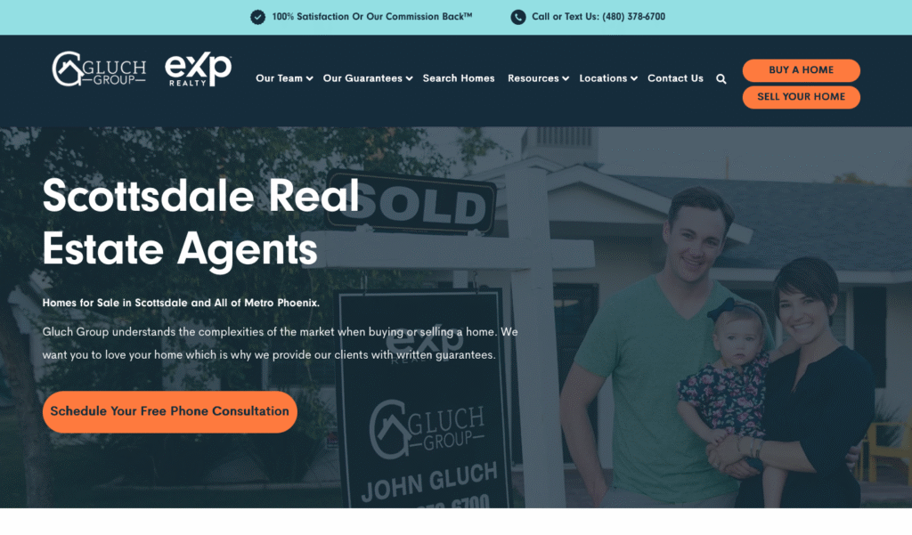 Gluch Group website project screenshot